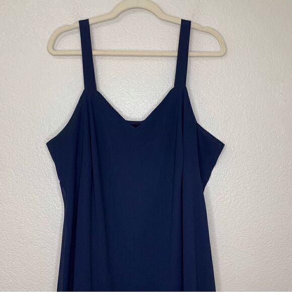 R&M Richards 2 Pieces Blue Embellished Cardigan Dress, Size 20W - Picture 3 of 13